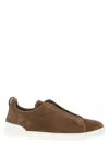 Zegna 'triple Stitch' Sneakers In Brown
