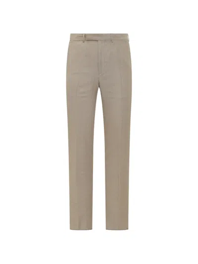 Zegna Lightweight Straight Pants In Brown