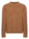Zegna Wool And Cashmere Sweater In Brown