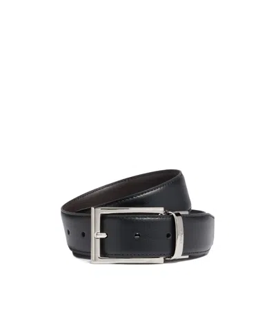 Zegna Buckle-fastening Leather Belt In Black