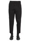 Zegna One-pleat Bull Denim Pants In Black