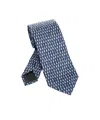 Zegna Bunny Print Tie In Gold