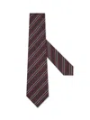 Zegna Burgundy Silk And Cotton Tie