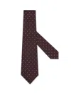Zegna Classic Silk Tie In Burgundy