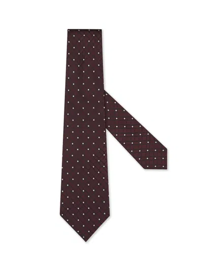 ZEGNA BURGUNDY SILK TIE