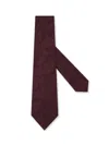 Zegna Z-logo Embroidered Tie In Rot
