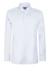 Zegna Button-down Cotton Shirt In Blue