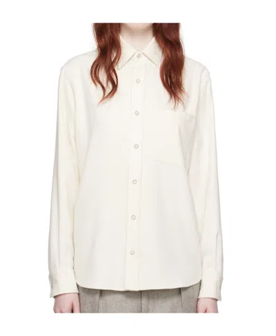Zegna Button-down Lapel Shirt In White
