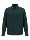 Zegna Camicia Con Tasche In Green