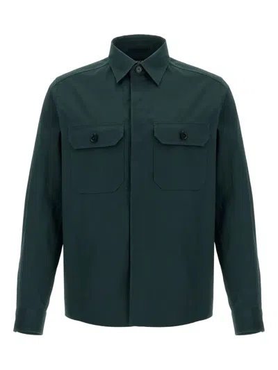 ZEGNA BUTTON-DOWN OVERSHIRT