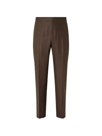 ZEGNA BUTTON ELASTICATED TROUSERS