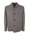 Zegna Button-fastening Wool Shirt Jacket In Gray