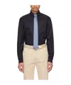 Zegna Button Long-sleeved Shirt In Black