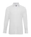 Zegna Long-sleeved Lapel Shirt In White