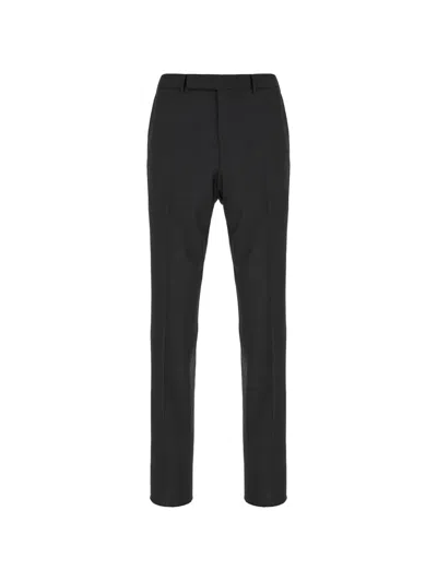 Zegna Button Trousers In Black