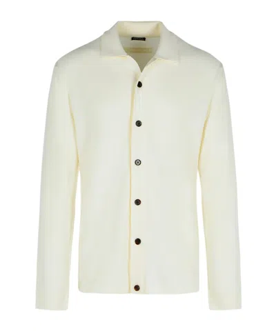 Zegna Button-up Knitted Cardigan In White