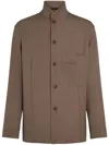 Zegna Silk Wool Regular Fit Shirt Jacket