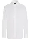 Zegna Structured Centoventimila Cotton Shirt In White
