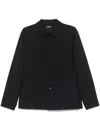 Zegna Buttoned Shirt Jacket In Blue