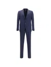 Zegna Buttoned Suit In Gray
