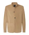 Zegna Button-up Jacket In Brown