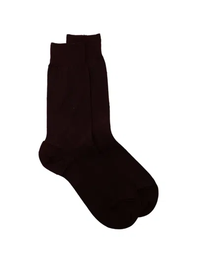 Zegna Calze Argyle Demi Socks In Black
