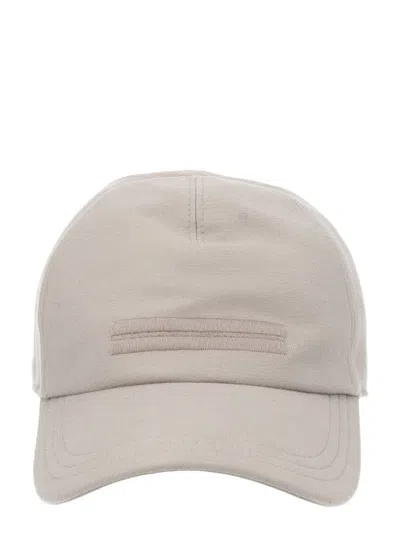 Zegna Baseball Hat Curved Brim Embroidered Logo In Pink