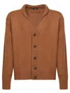 Zegna Cashmere And Mohair Cardigan In Beige