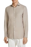 Zegna Cash Button Front Shirt In Piedicavallo