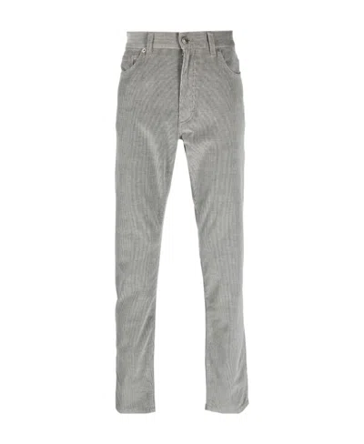 Zegna Cashco Roccia Corduroy Trousers In Gray