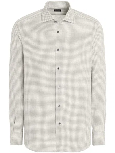 Zegna Cashco Shirt In Grey