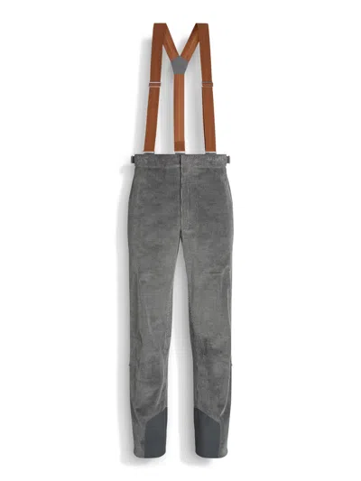 Zegna Cashco Ski Pants In Grey Mélange