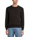 Zegna Casheta Cashmere & Silk Melange Crewneck Sweater In Black