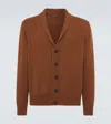 Zegna Cashmere And Mohair Cardigan In Dark Foliage