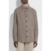 Zegna Cashmere And Silk Overshirt In Brown