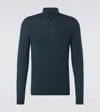 Zegna Cashmere And Silk Polo Shirt In Green