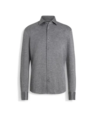 ZEGNA CASHMERE AND SILK SHIRT
