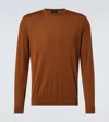 Zegna High Performance Man Sweater Camel Size 44 Wool In Brown