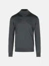 Zegna Cashmere Silk Turtleneck Knit Sweater In Gray