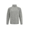 Zegna Cashmere And Wool Turtleneck Sweater In Gray