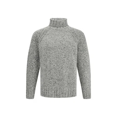 ZEGNA CASHMERE AND WOOL TURTLENECK SWEATER