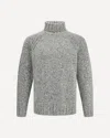 Zegna Cashmere And Wool Turtleneck Sweater In Gray