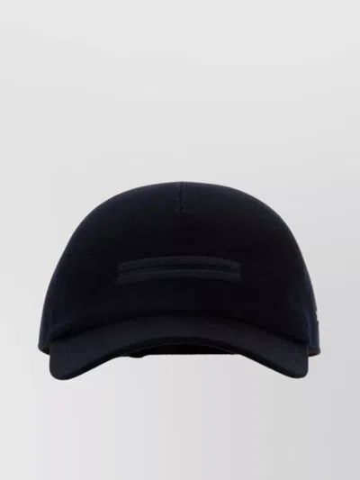 Zegna Cashmere Baseball Cap Curved Brim In Blue