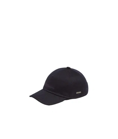 ZEGNA DOUBLE-STRIPE BASEBALL CAP