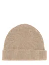 Zegna Cappuccino Cashmere Beanie Hat In Beige