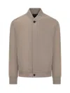 Zegna Cashmere Blouson In Nude & Neutrals