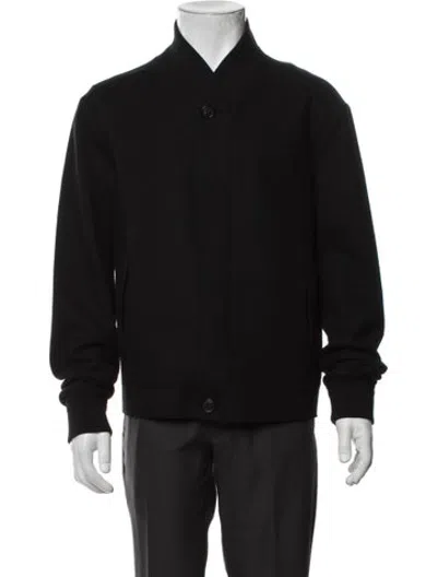 Pre-owned Zegna Cashmere Bomber Jacket In Black
