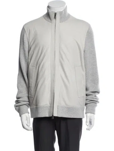 Pre-owned Zegna Cashmere Bomber Jacket In Neutrals