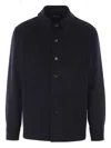 Zegna Alba Overshirt In Oasi Cashmere In Blue