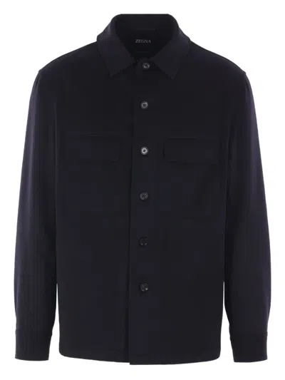 ZEGNA CASHMERE BUTTONED SHIRT